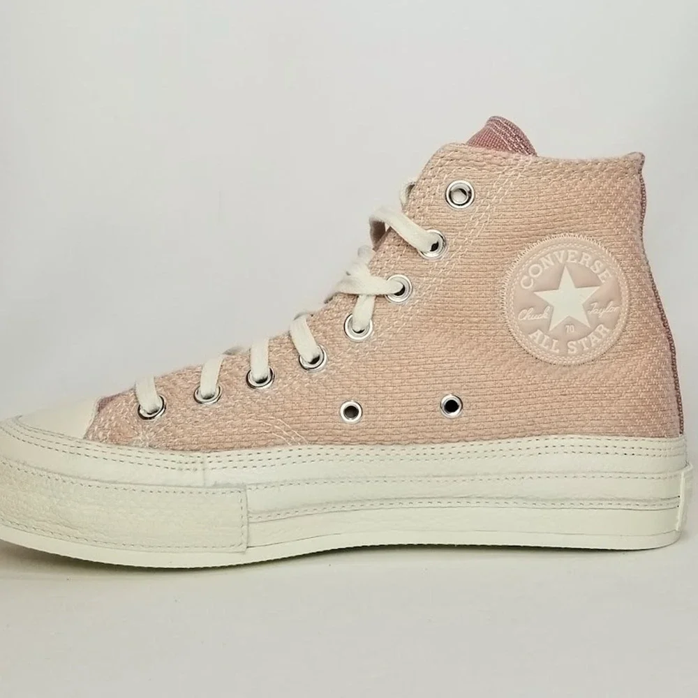 Converse Women  CTAS Chuck 70 Mixed Material Sneakers Size 8.5 Pink A04620C NWT - Picture 4 of 8